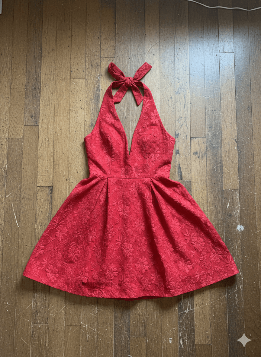Upload a flat-lay or hanger photo.